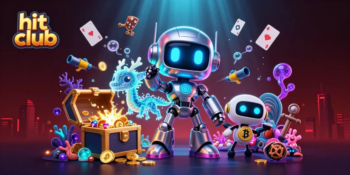 Experience win potential at hit club with vibrant 3D elements and casino excitement!