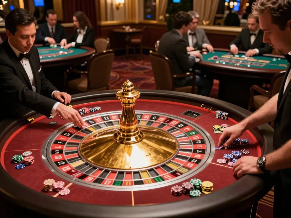 Place bets at the thrilling roulette table at 789Win com casino, accentuated by vibrant energy and elegant decor.