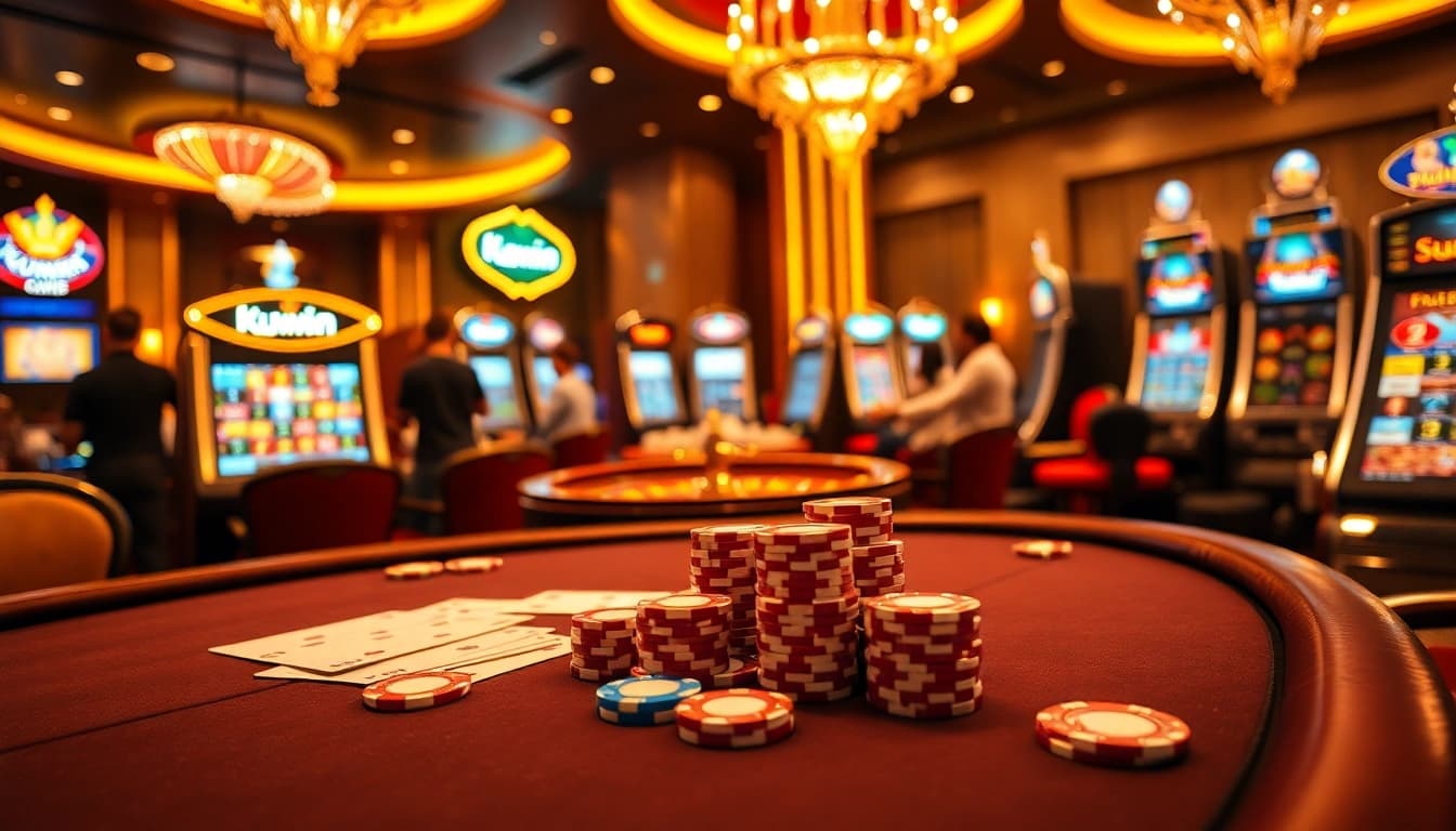 Experience the thrill of online gambling at https://kuwin.coupons/ featuring a vibrant casino atmosphere.