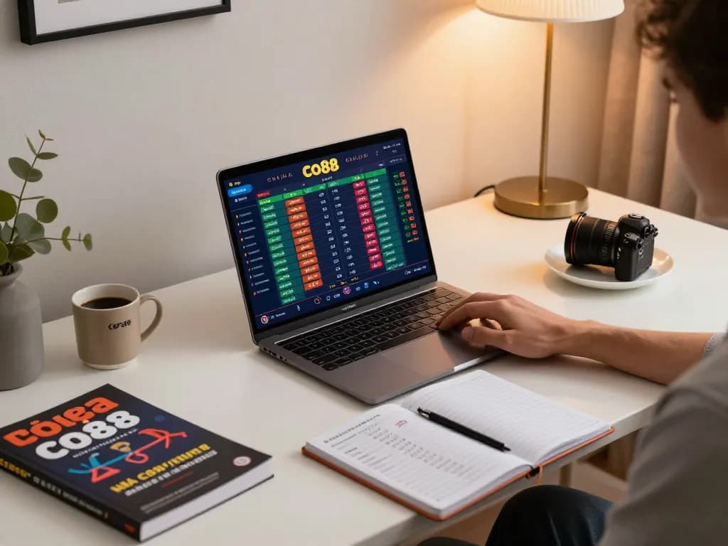 Engaging sports betting moment at nhà cái co88 with interactive options displayed on a laptop.