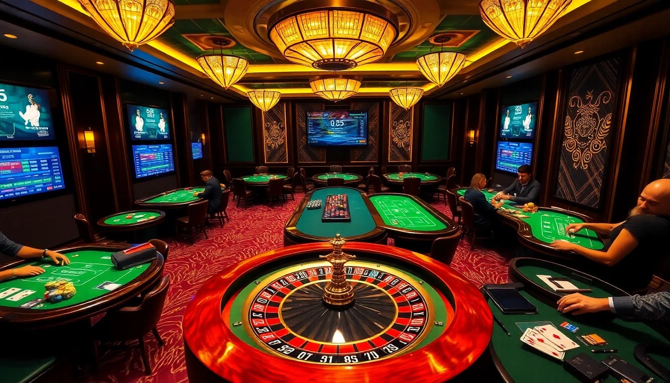 Experience the thrill of casino gaming at chotruyen with vibrant tables and exciting roulette.