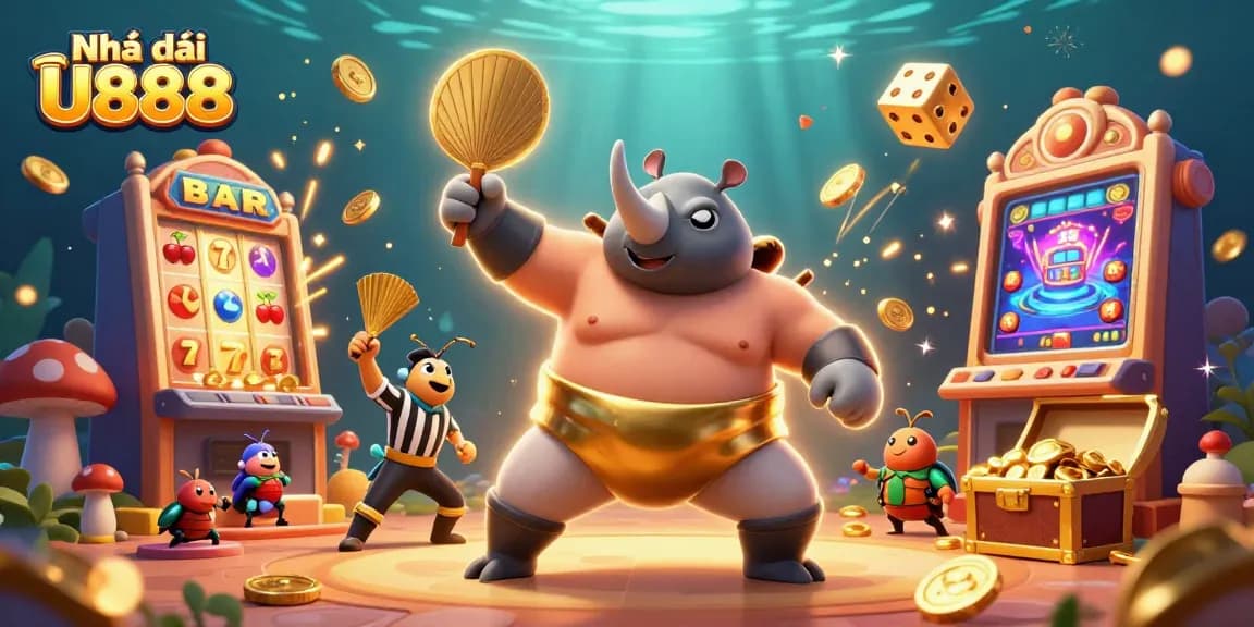 Experience the thrill of Nhà cái U888 with a vibrant 3D celebration of casino games and excitement!
