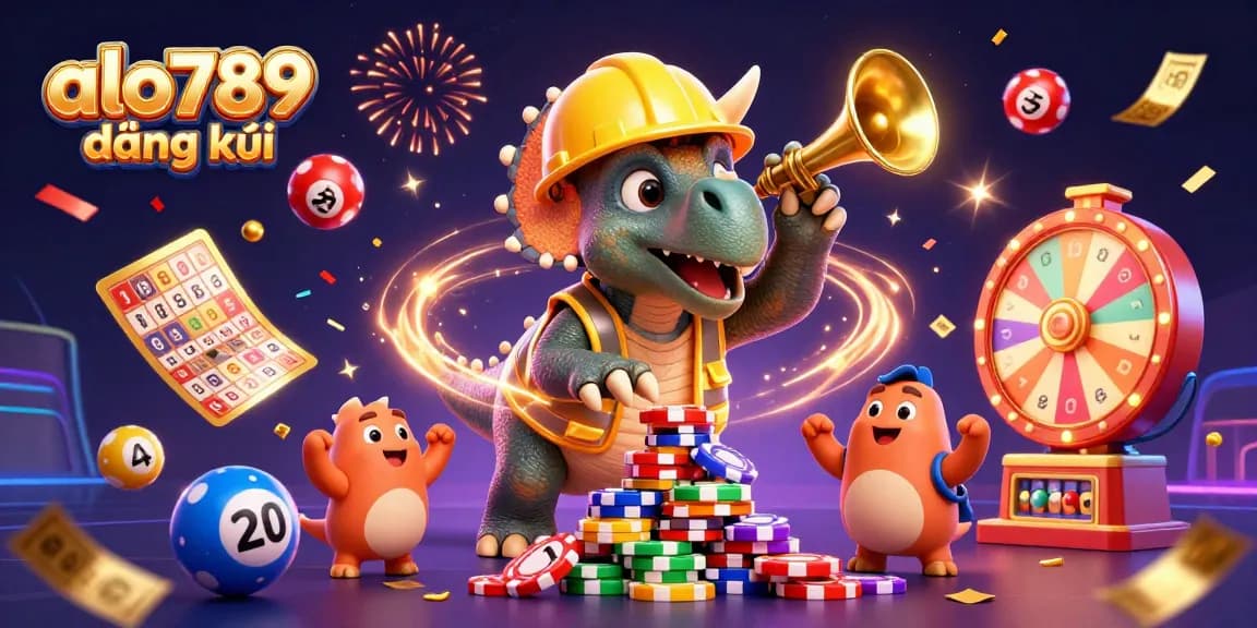 Engage in thrilling gambling with alo789 đăng ký and experience excitement in a vibrant casino-themed illustration.