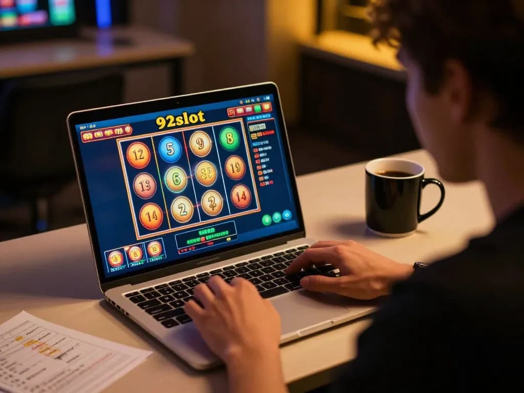 Experience thrilling online slot action with 92slot in a modern gaming setup