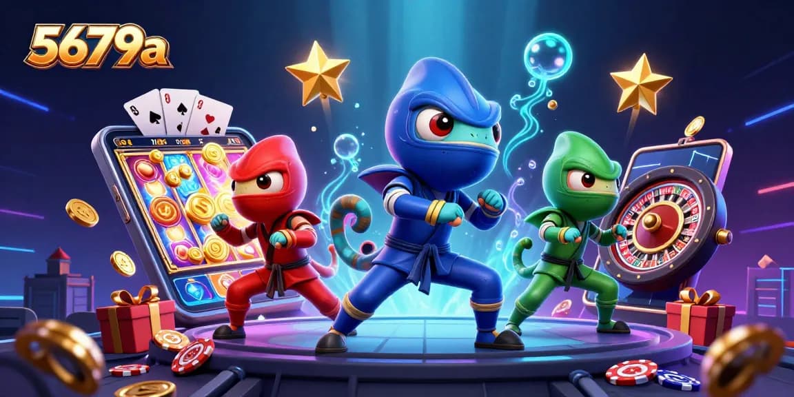 Experience thrilling moments with 5679a as ninja chameleons engage in dynamic casino action.