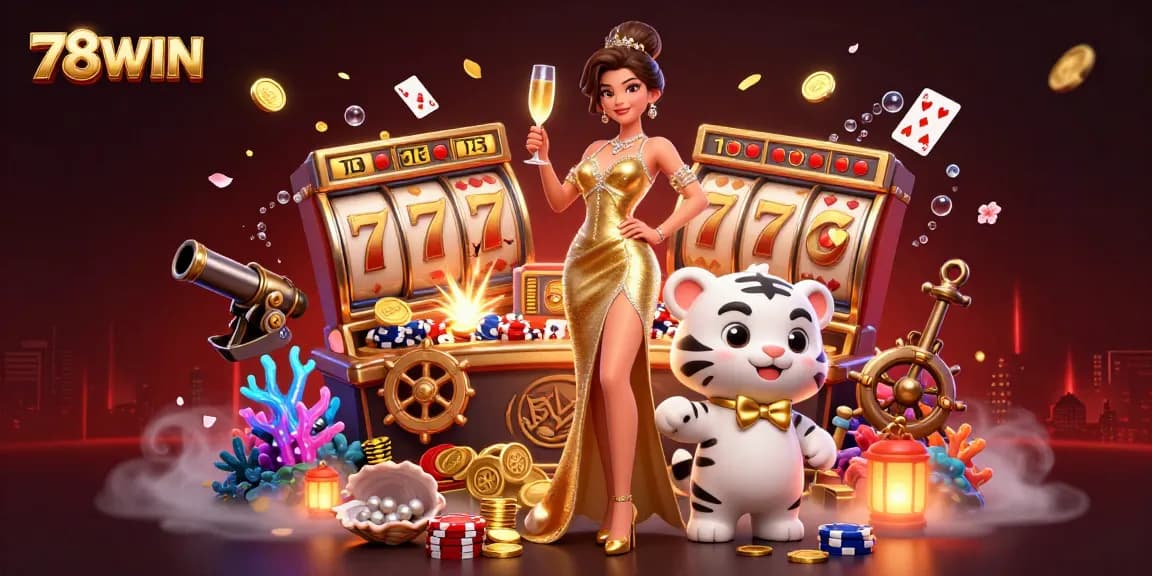 Experience exhilarating games and opportunities at 78WIN with vibrant casino elements.