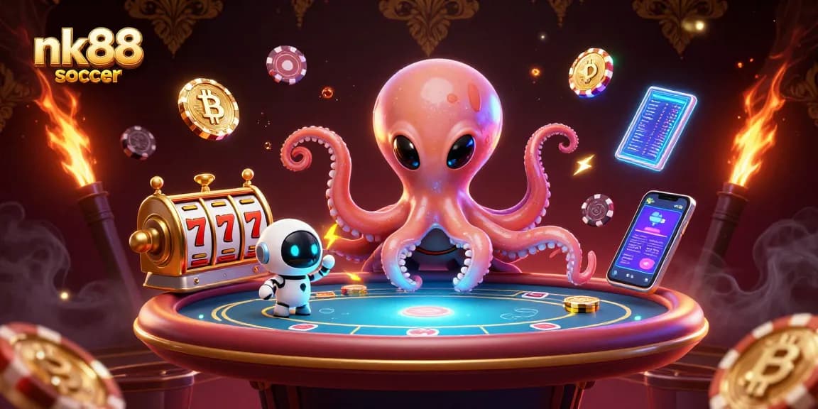 Experience thrilling gameplay with nk88 soccer, featuring a vibrant 3D illustration of a casino scene.