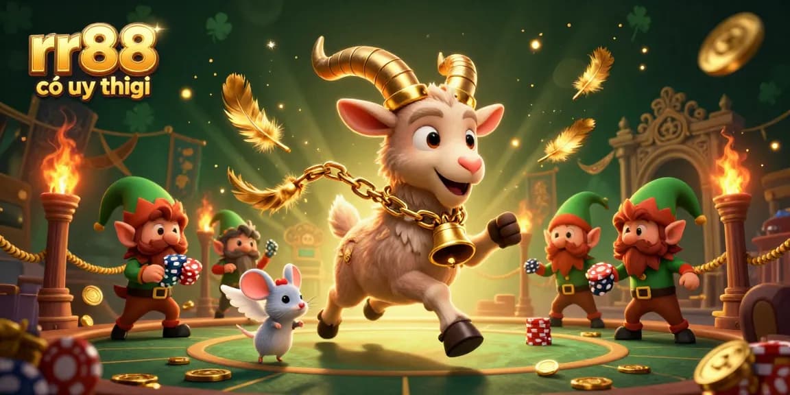 Experience the thrilling atmosphere at rr88 có uy tín as mischievous gremlins steal poker chips in a casino.
