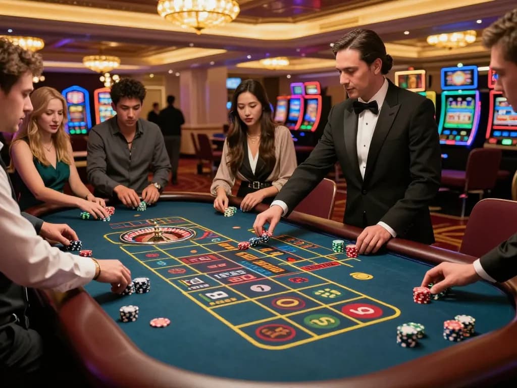 Experience the thrill of gaming at the roulette table, featuring 3333WIN strategy in action.