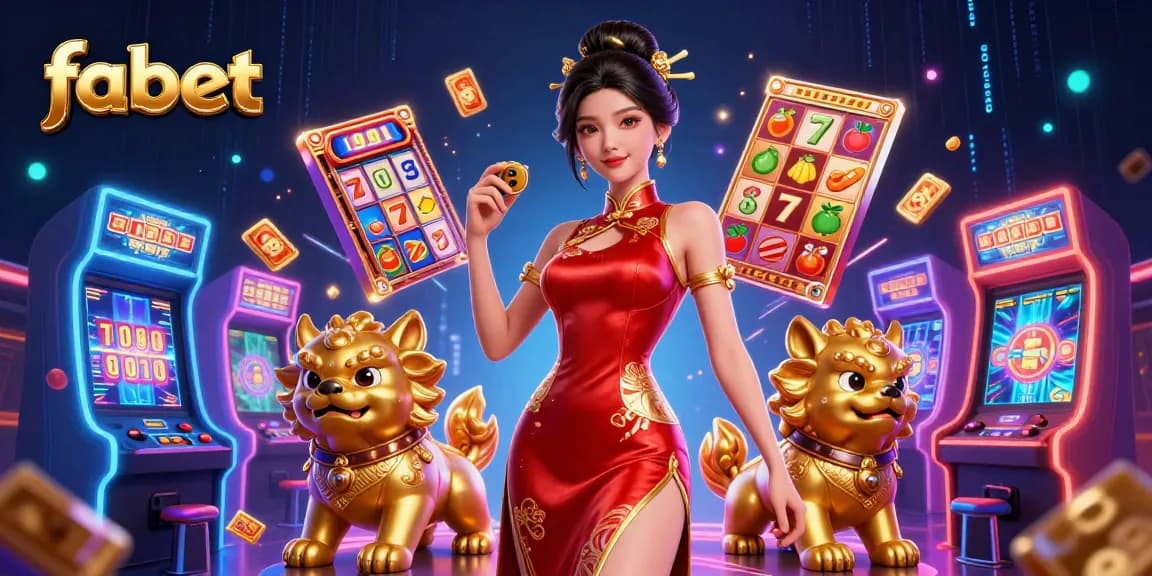 Play exciting slot games at fabet with captivating visuals and a vibrant atmosphere.