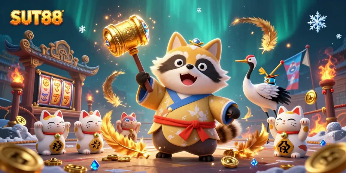 SUT88 elevates your gaming experience with cheerful characters and dynamic casino elements