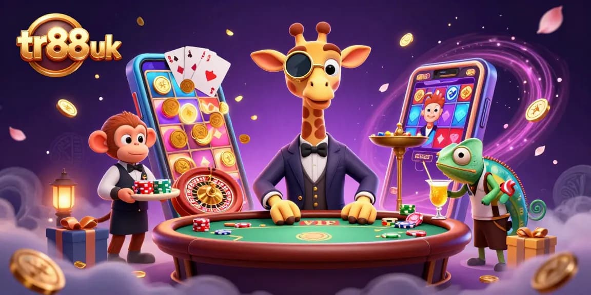 Experience winning moments at tr88 uk with a high-roller giraffe at an exciting poker table.