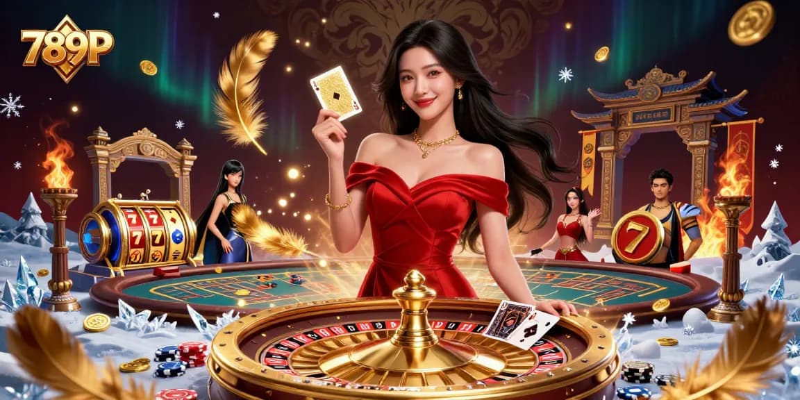 Experience the excitement of 789P's casino with a stunning illustration of winning moments and golden opportunities.