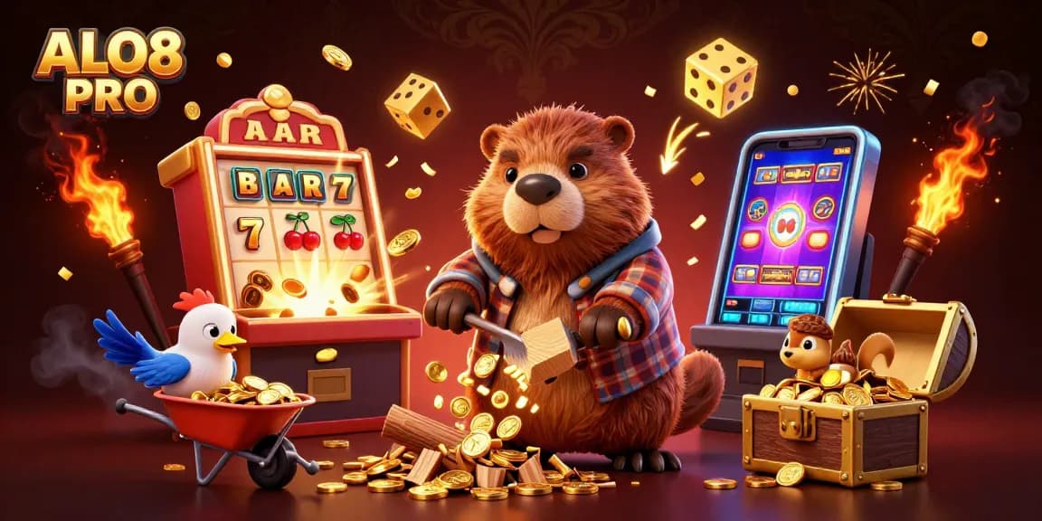 Engage with ALO8 PRO's exciting casino world featuring charming characters and vibrant gameplay elements.