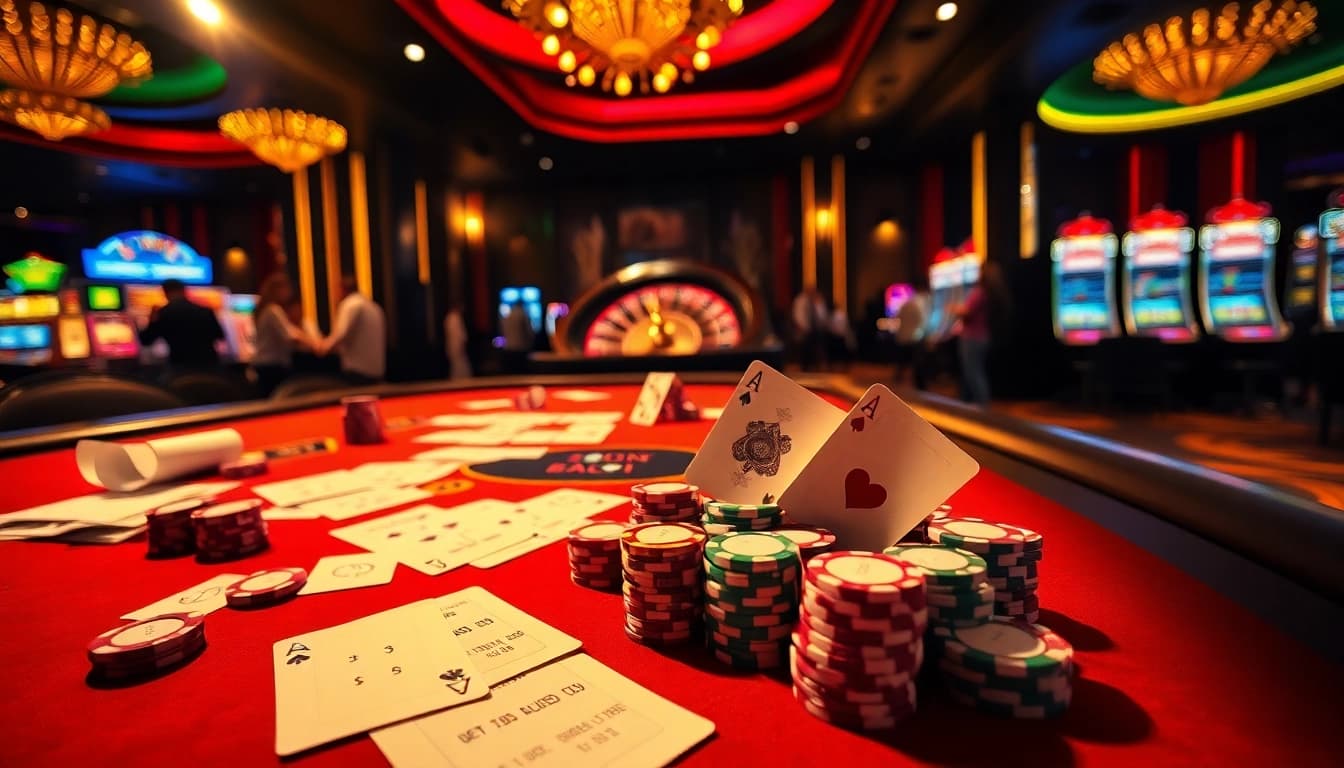 Experience the excitement of HELLO88 casino gaming with vibrant poker chips and dynamic roulette wheel.