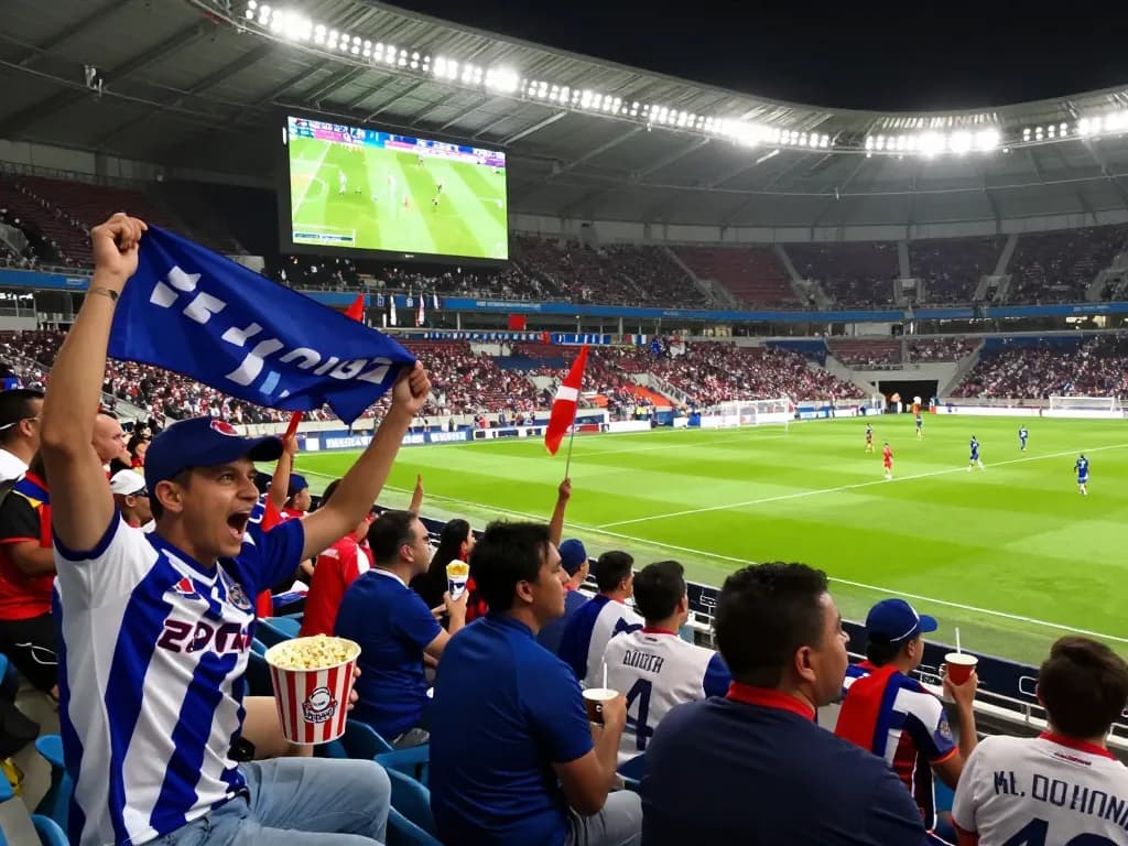 Fans cheering passionately at a live football match, showcasing the vibrant atmosphere around 7m sports updates.