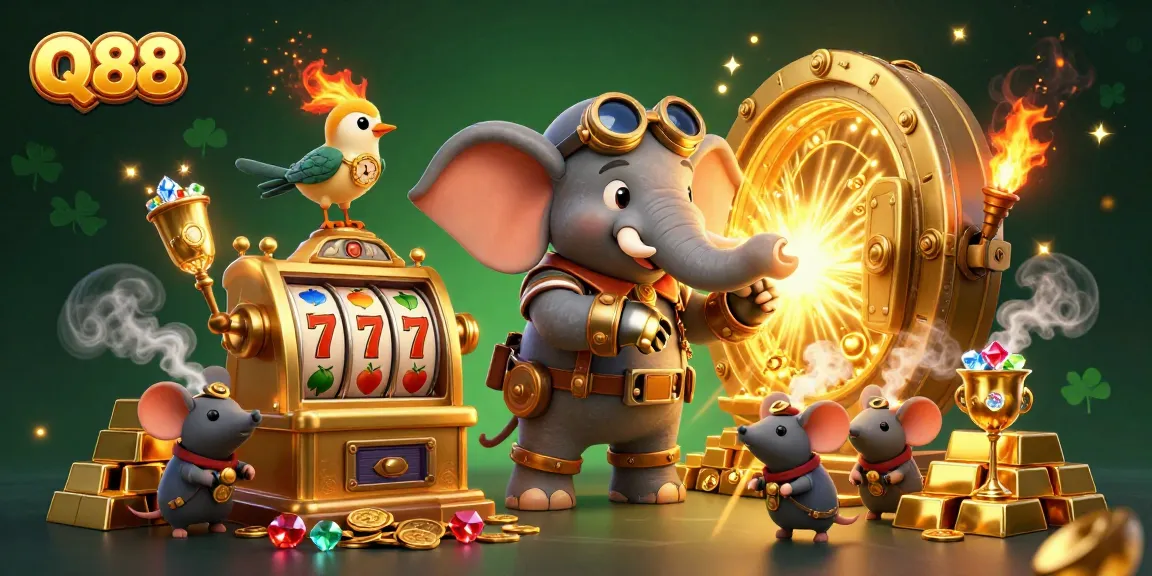 Experience big wins at Q88 with our vivid steampunk casino adventure, featuring dynamic slot machines and treasures.