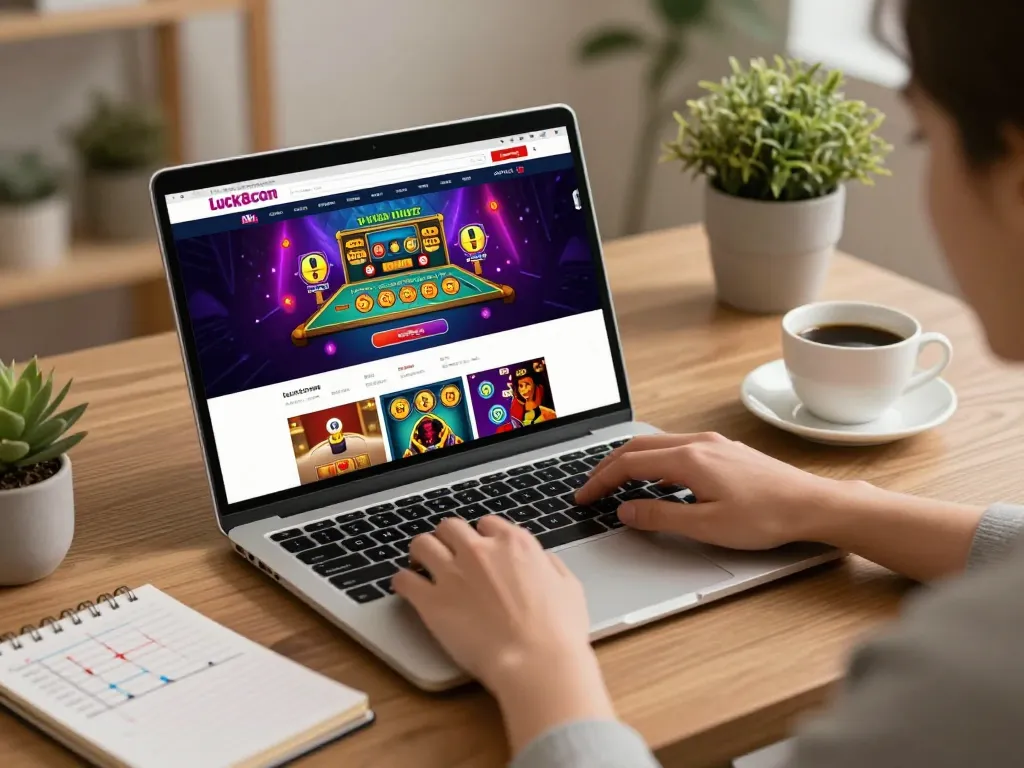 Engaging gameplay on Luck8com site, showcasing online casino excitement in a modern setup.