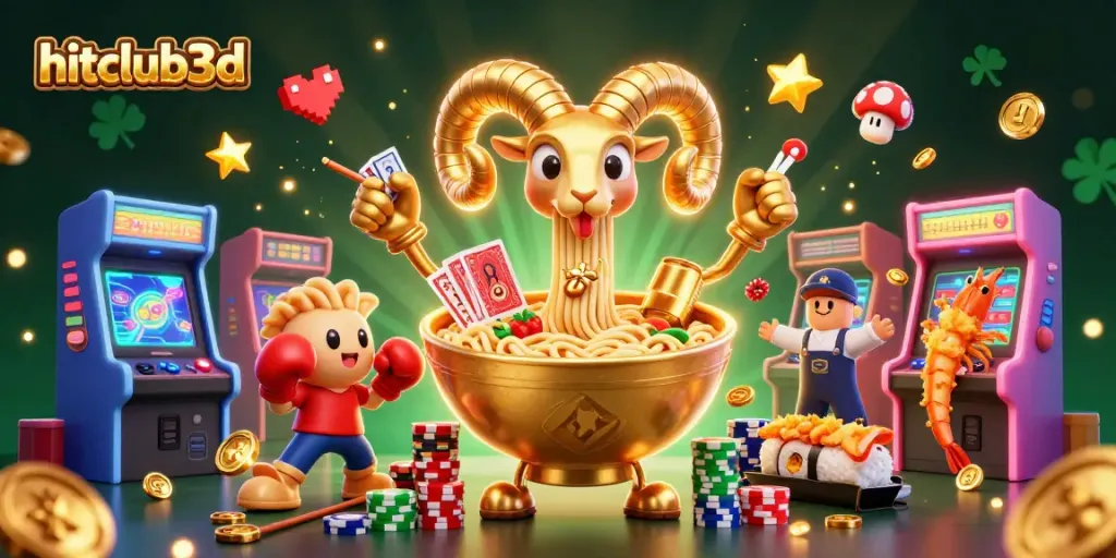 Experience the vibrant action of hitclub3d with characters in a lively animated casino scene.