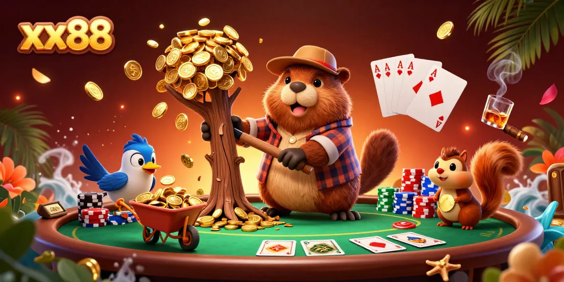 Experience winning strategies at xx88 with this vibrant casino-themed illustration.