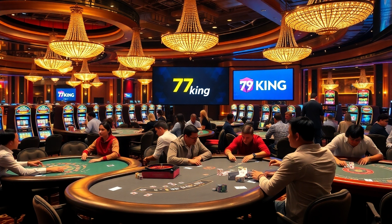 Engaged players enjoy thrilling games at 79KING casino, showcasing excitement and diversity.