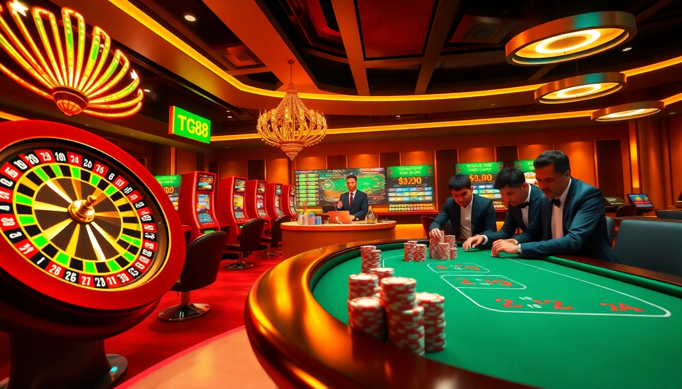 Experience the excitement and professionalism of trang chủ TG88 with vibrant casino visuals.