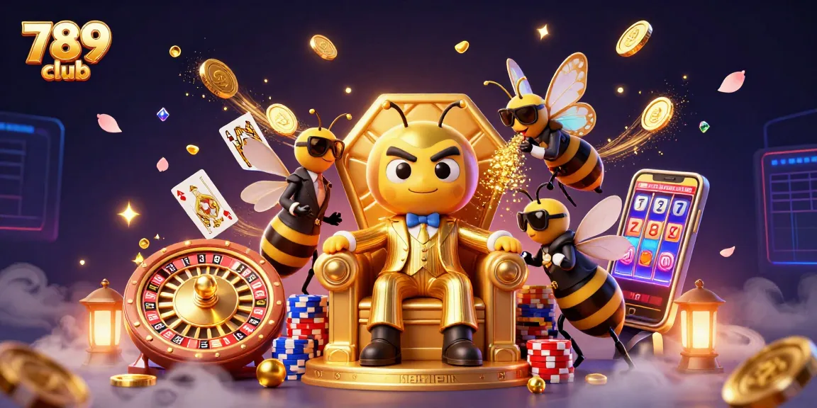 Experience the thrill of 789 club with vibrant gaming elements and dynamic characters in this dazzling illustration.