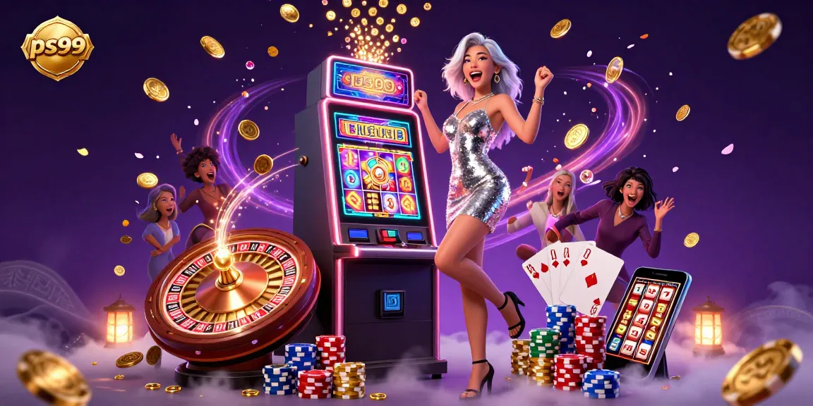 Play and win at ps99 with vibrant casino elements and dynamic slot machine excitement.