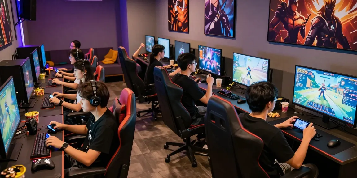 Gamers enjoying an immersive xxx game experience in a vibrant lounge setting.