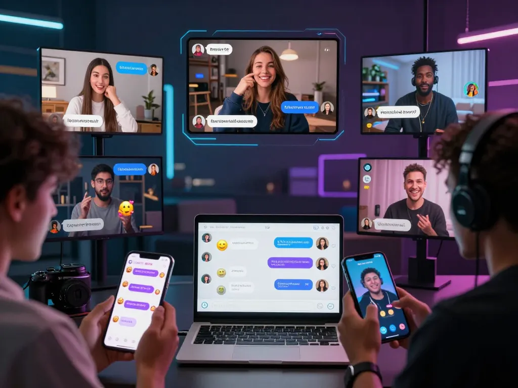 Engaging virtual environment showcasing diverse users in AI porn chat settings.