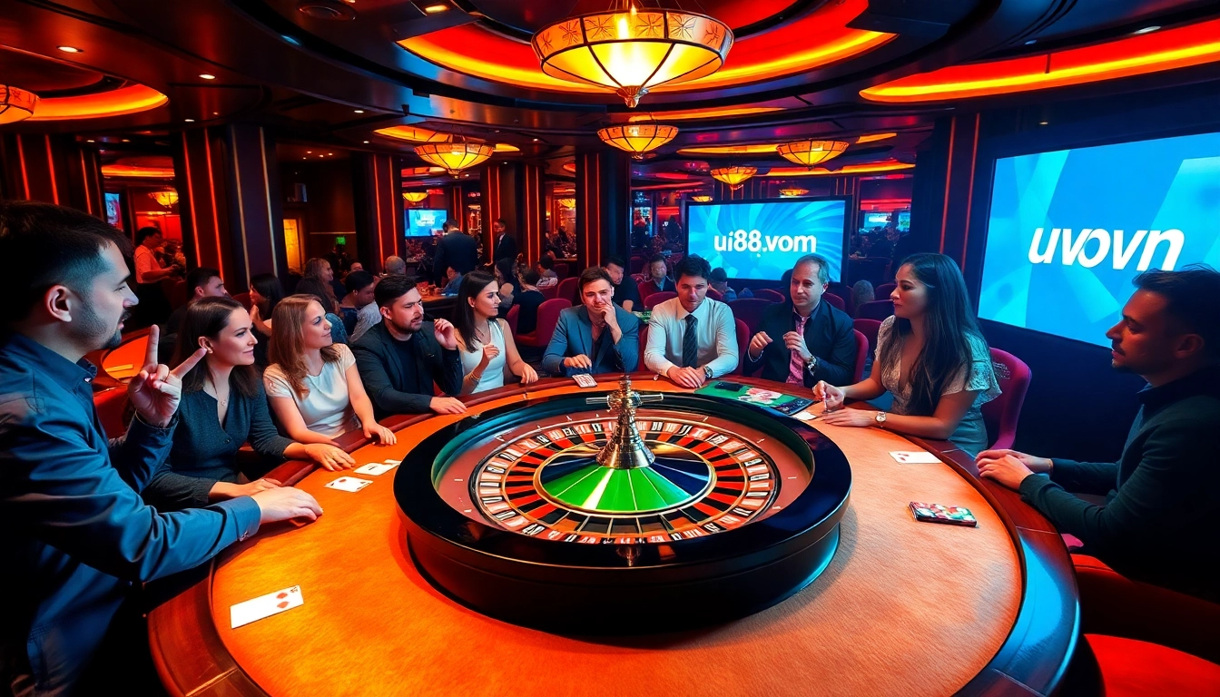 Experience thrilling gameplay at uu88 vom's roulette table with vibrant colors and lively action.