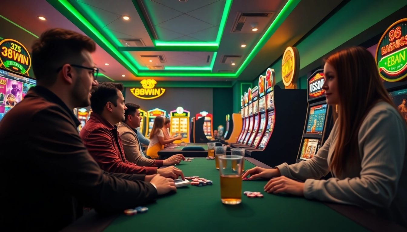 Exciting gaming experience at 98WIN online casino with players enjoying sports betting and live casino games.