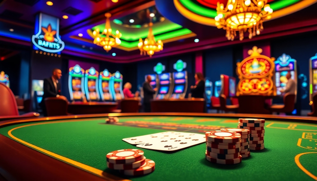 Exciting casino action with players engaging at the 789win vip table surrounded by games.