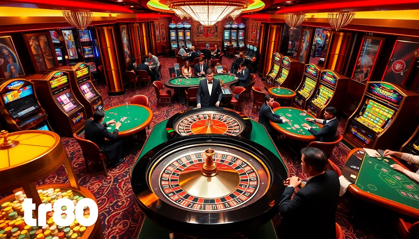 Experience the thrill of tr88 at a luxury casino with vibrant tables and exciting games.