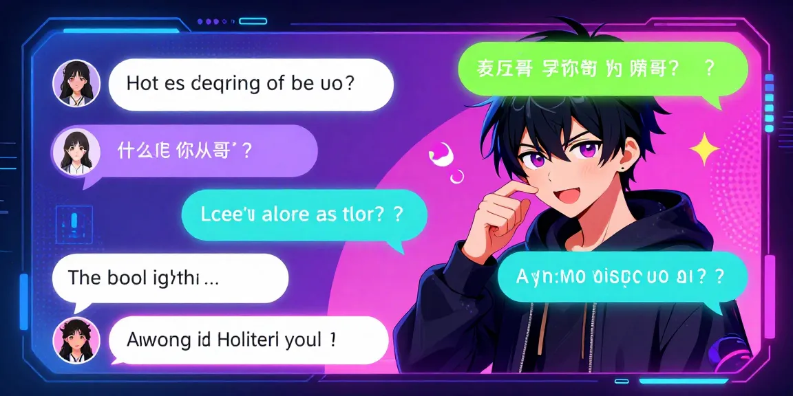 Engaging ecchi chat ai interaction featuring vibrant anime character in a lively digital environment.