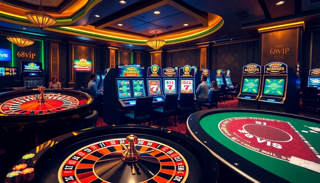 Experience thrill at 68VIP online casino with vibrant tables and engaging games.