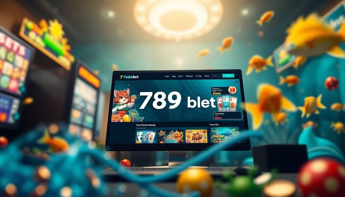 Engaging online gambling scene featuring the 789 bet platform with casino games and vibrant graphics.