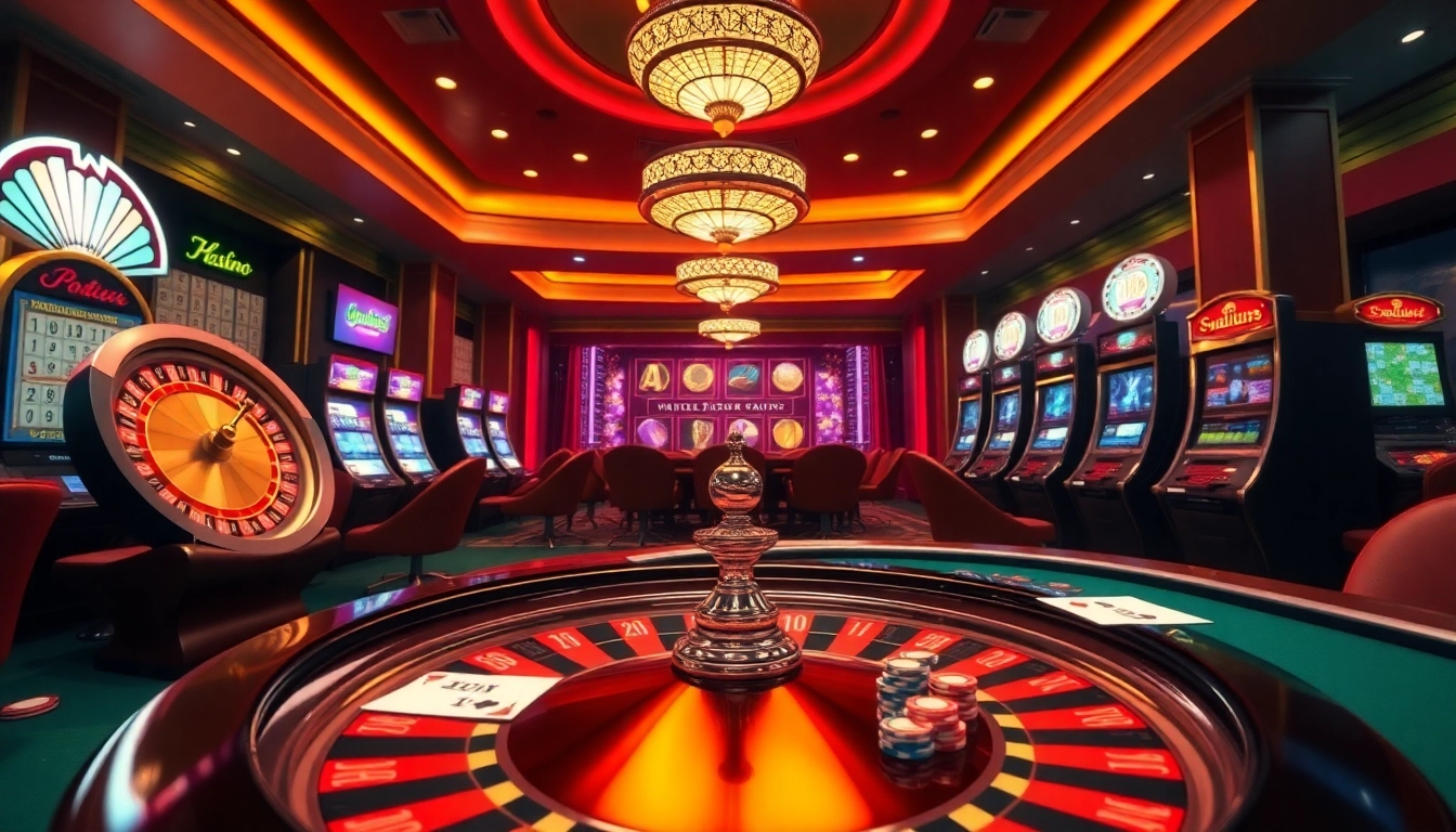 Enter the exciting world of Typhu88, where online gambling meets luxury with immersive casino visuals.
