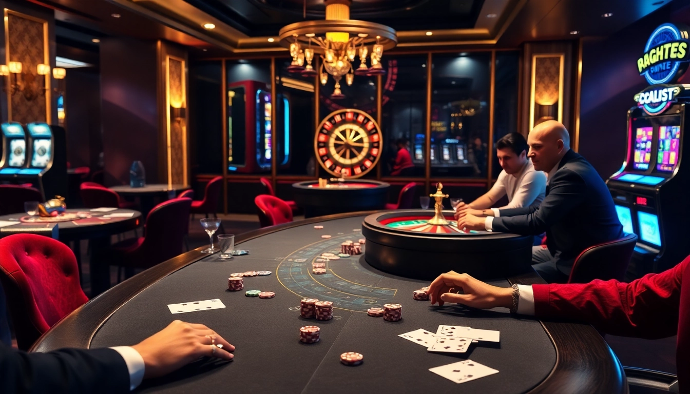 Experience the thrill of luxury gambling at jss77 casino with poker tables and roulette.