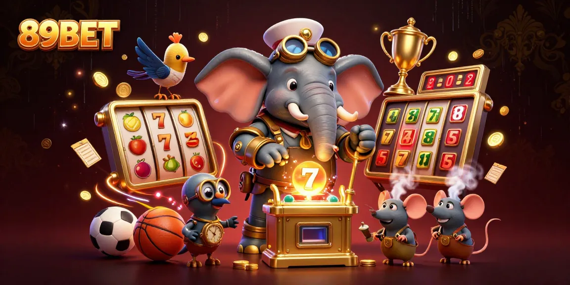 Engage with thrilling slots at 89BET featuring a steampunk elephant and dynamic game elements.