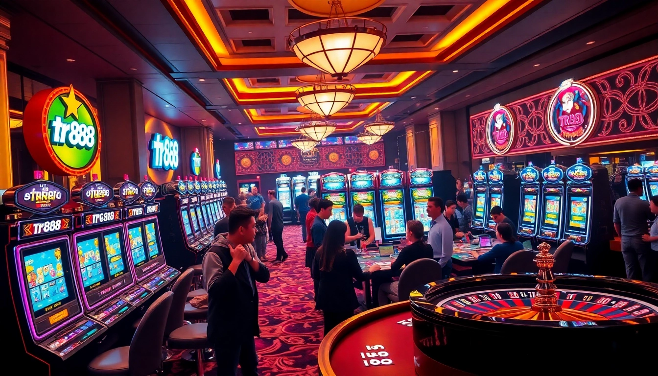Experience thrilling gameplay at TR88's vibrant casino floors with exciting slot machines.
