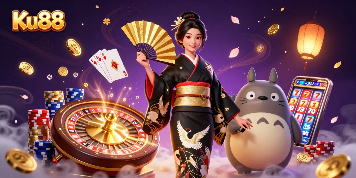 Experience thrilling gaming at Ku88 with vibrant casino elements and a captivating atmosphere.