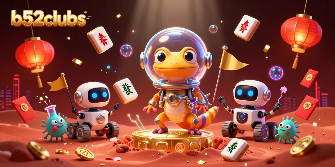 Experience the excitement at b52clubss with cheerful Martian characters and golden casino treasures.