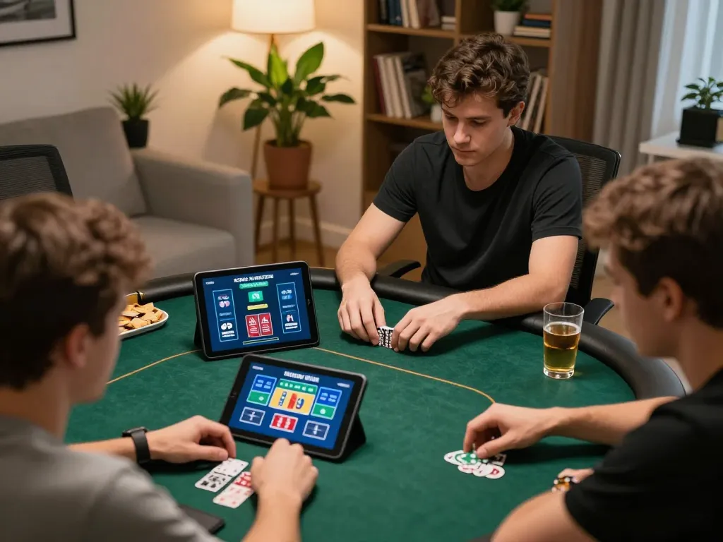 Engage with 79kinh poker strategy during online play in a cozy home environment.