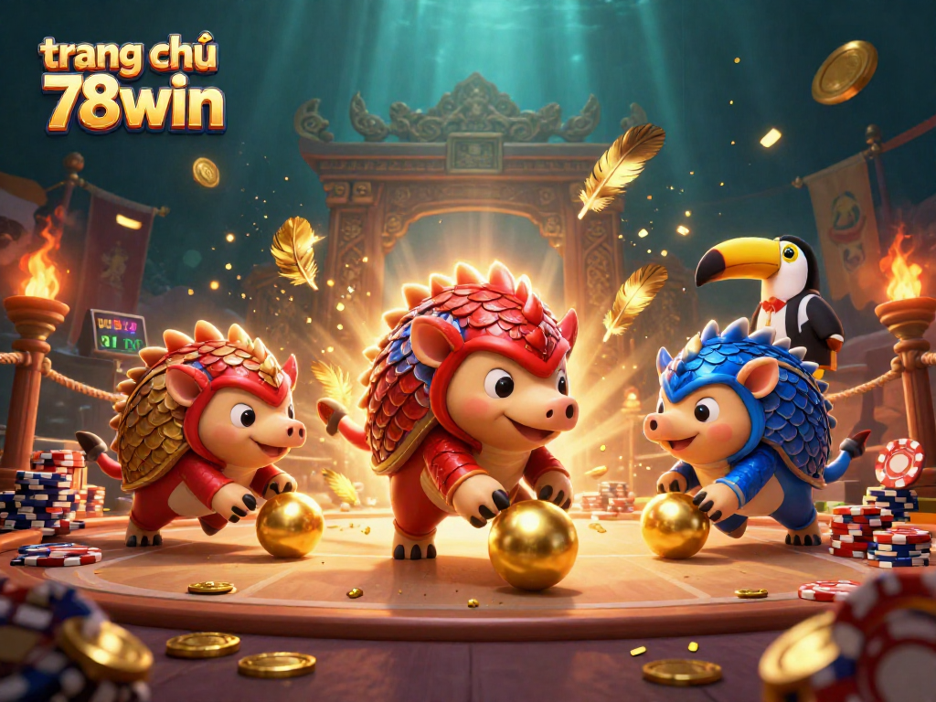 Experience thrilling gameplay at trang chủ 78win with vibrant pangolin mascots and dynamic casino elements.