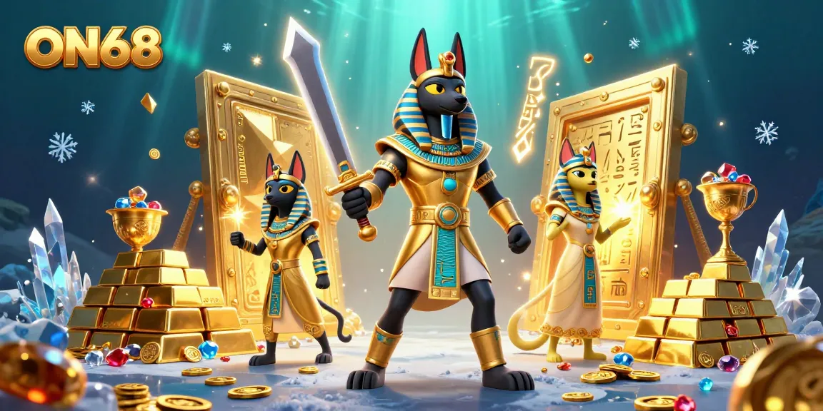 Engage in thrilling gameplay at ON68 with ancient warriors and treasures in a dynamic casino setting.