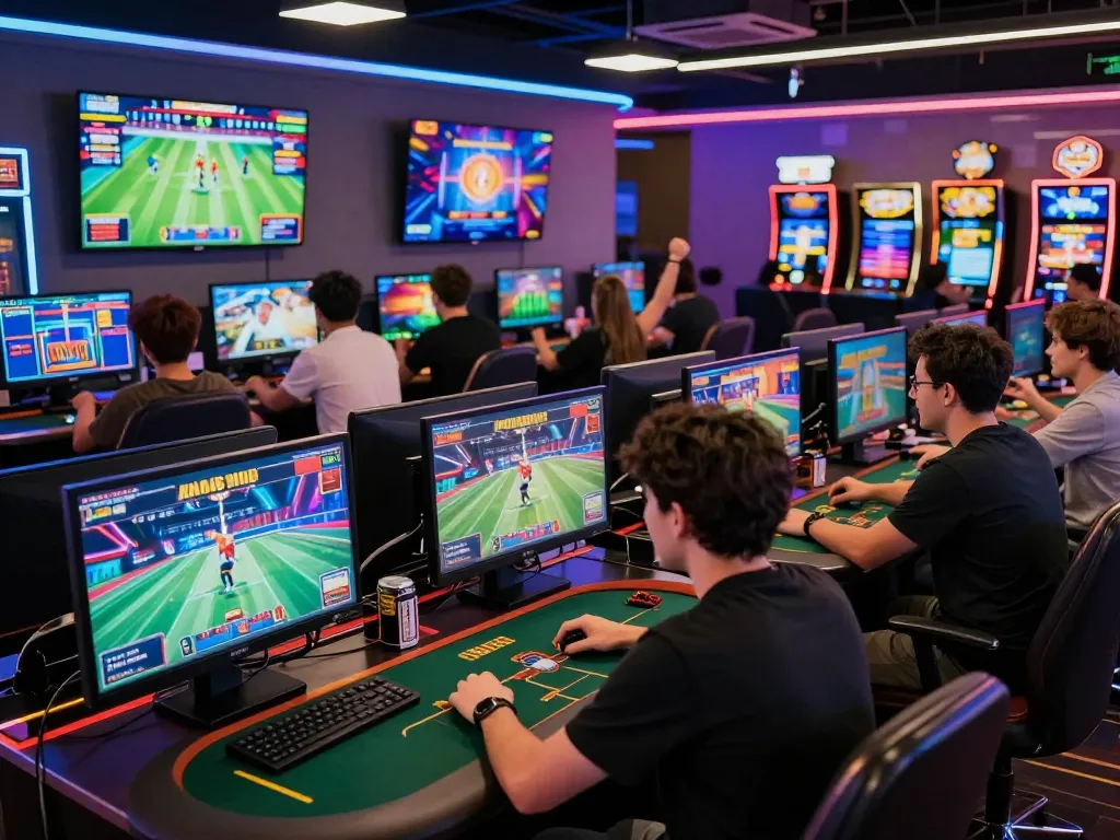 Players enjoying diverse games at nhà cái uy tín da88 showcasing vibrant online gaming atmosphere.