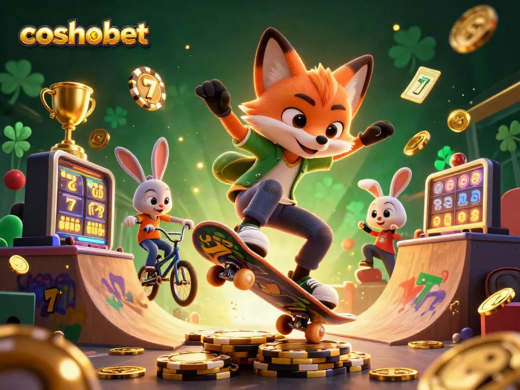 Engage with exciting games at cosmobet, featuring vibrant casino elements and playful characters.