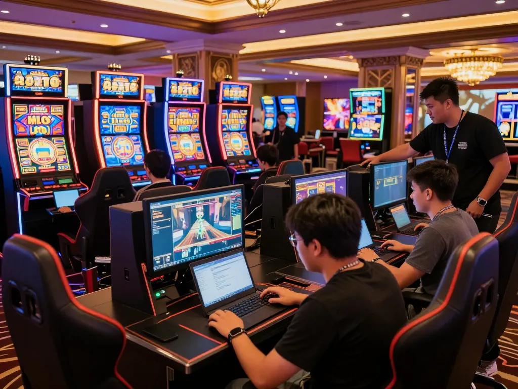 Exciting scene of players engaging in gaming at Hitclub, tải hit club to experience thrilling online gaming.