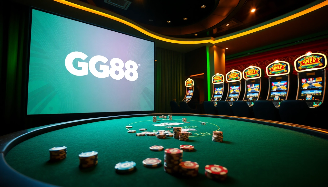 Experience the thrill of winning at GG88 com with vibrant casino tables and exciting slot machines.